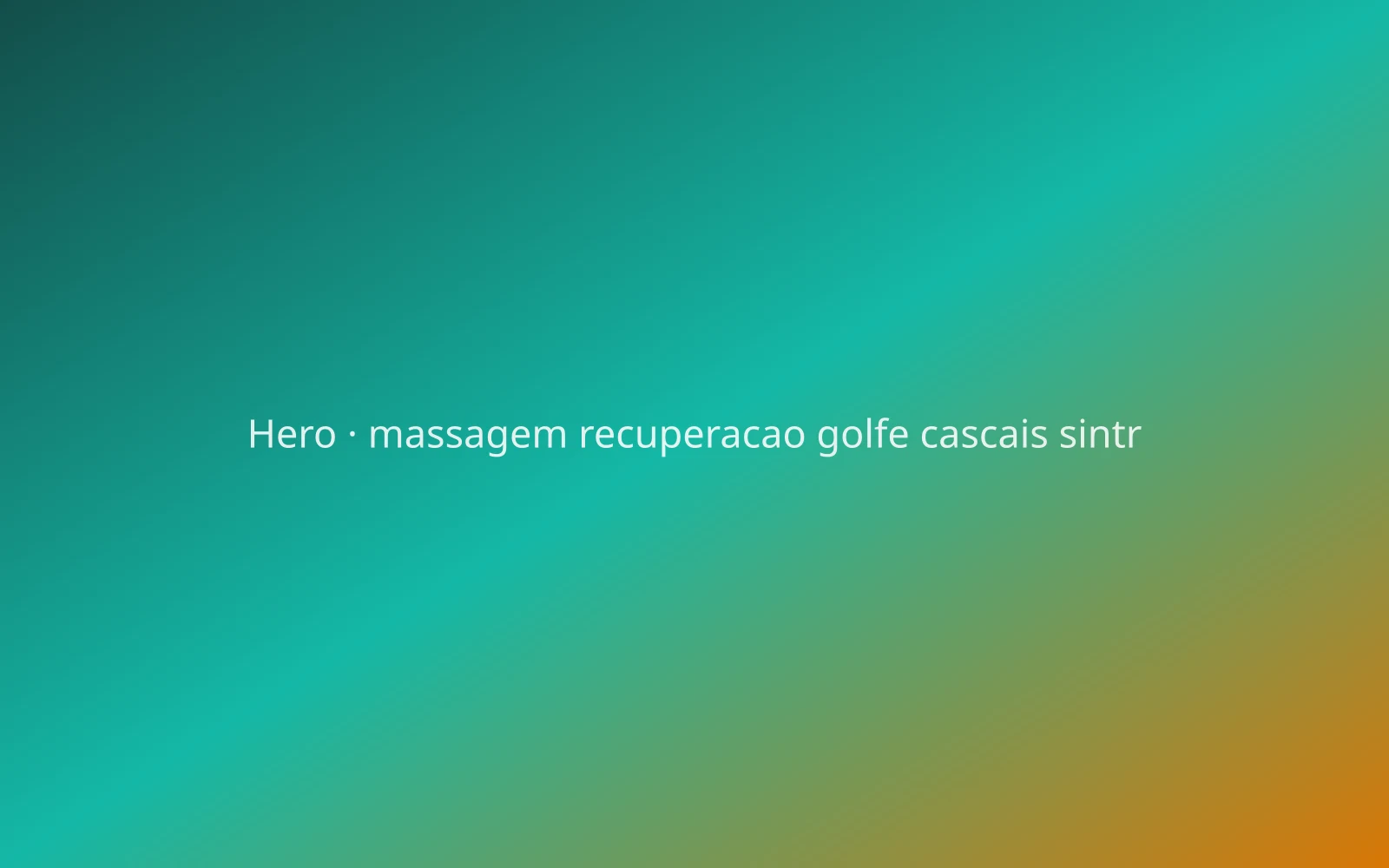Massagem de Recuperação para Golfe em Cascais e Sintra