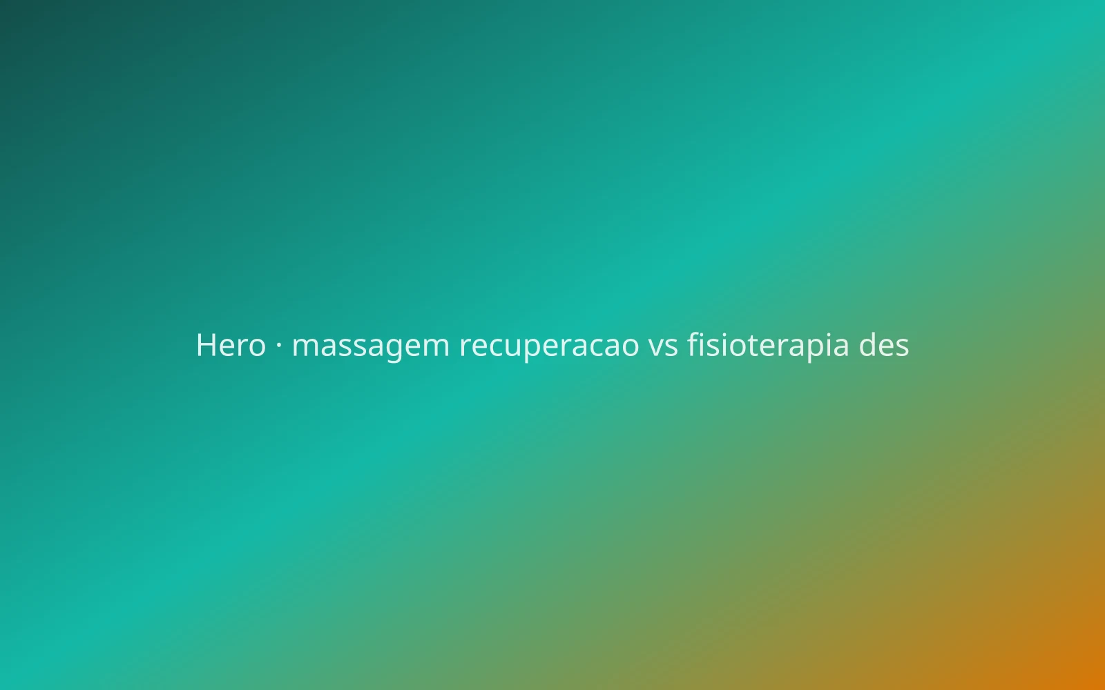 Bem-estar desportivo vs. fisioterapia clínica