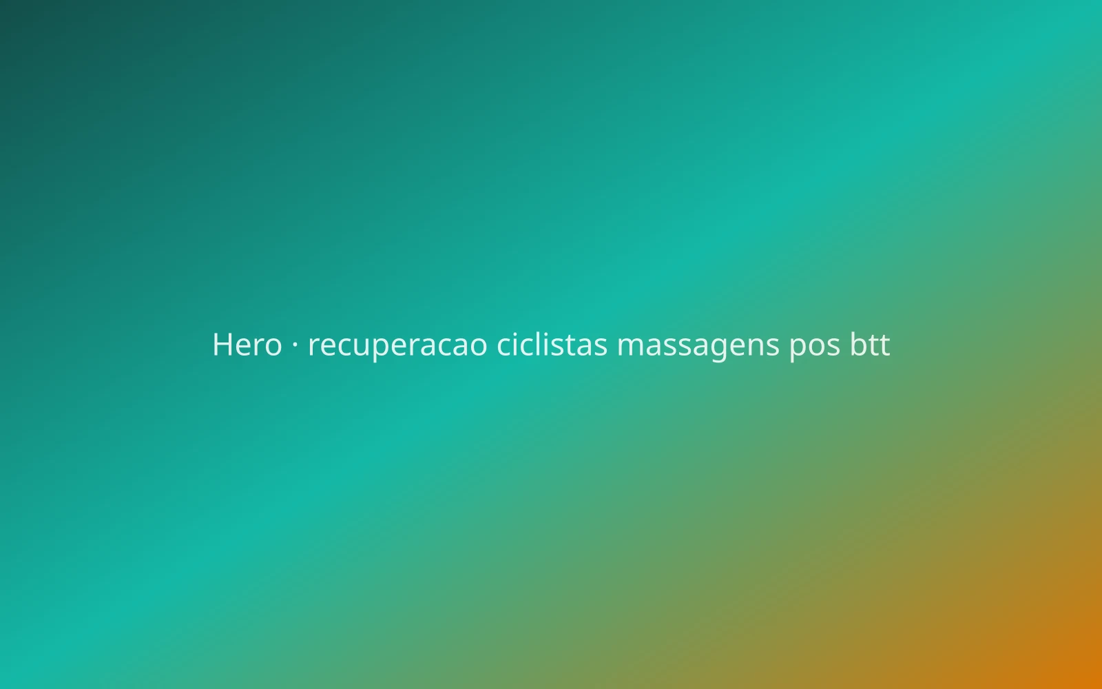 Recuperação para Ciclistas: Massagens Pós-BTT em Sintra