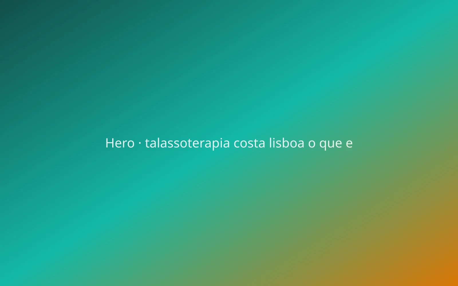 Talassoterapia na Costa de Lisboa: O Poder do Atlântico